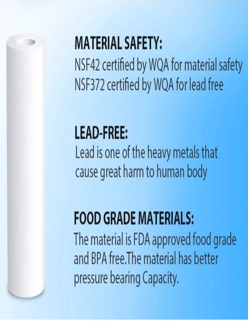 CFS â€“ 8 Pack Polypropylene Sediment Water Filter Cartridges Compatible with GE GXWH04F, GE HOUSEHOLD Pre-Filtration System Models â€“ Replacement Filter Cartridge â€“ Universal 10" Cartridge â€“ 5 Micron - Image 4